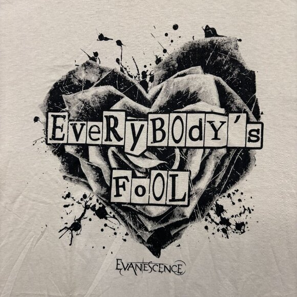 Evanescence Everybody's Fool Gothic Metal Band T-Shirt Size Extra Large - Picture 2 of 4